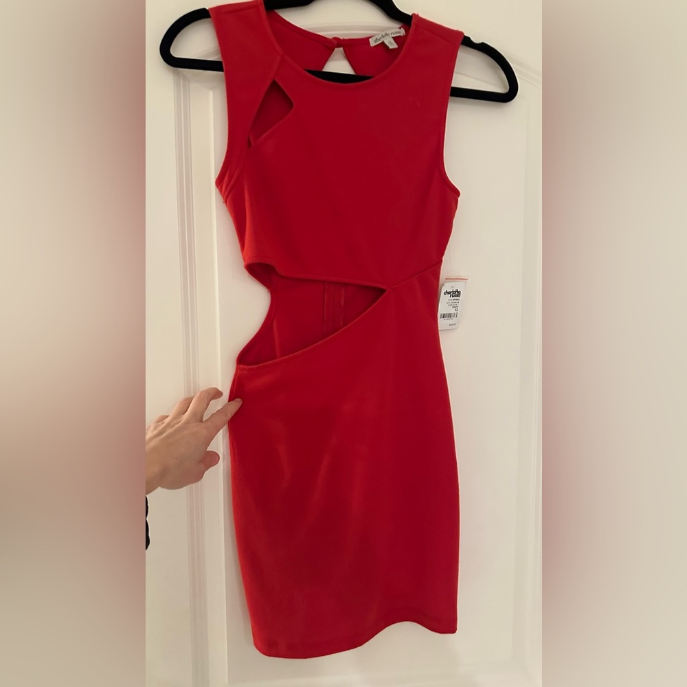 Red Mini Cut-Out Dress, Perfect for Valentine’s Day, New with Tags